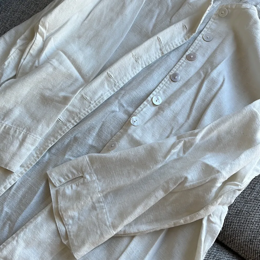 White linen Chicos button up lightweight jacket - Image 2