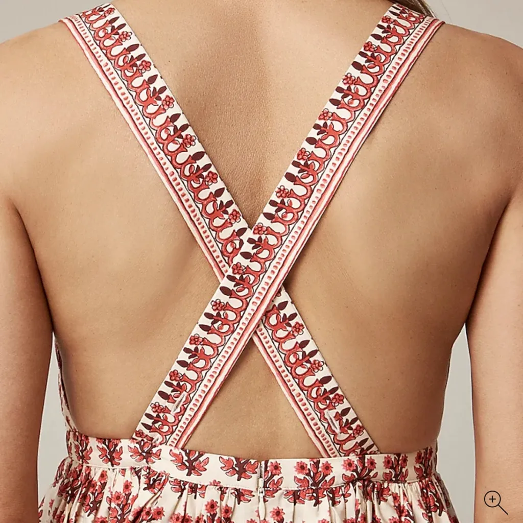 J.Crew Embroidered apron dress in block print - Image 2