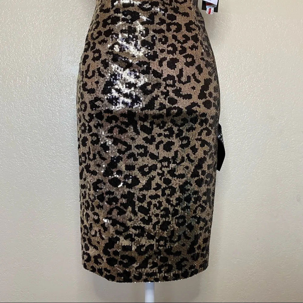 Guess by Marciano Gold/Black Leopard Lust Dress S - Image 5