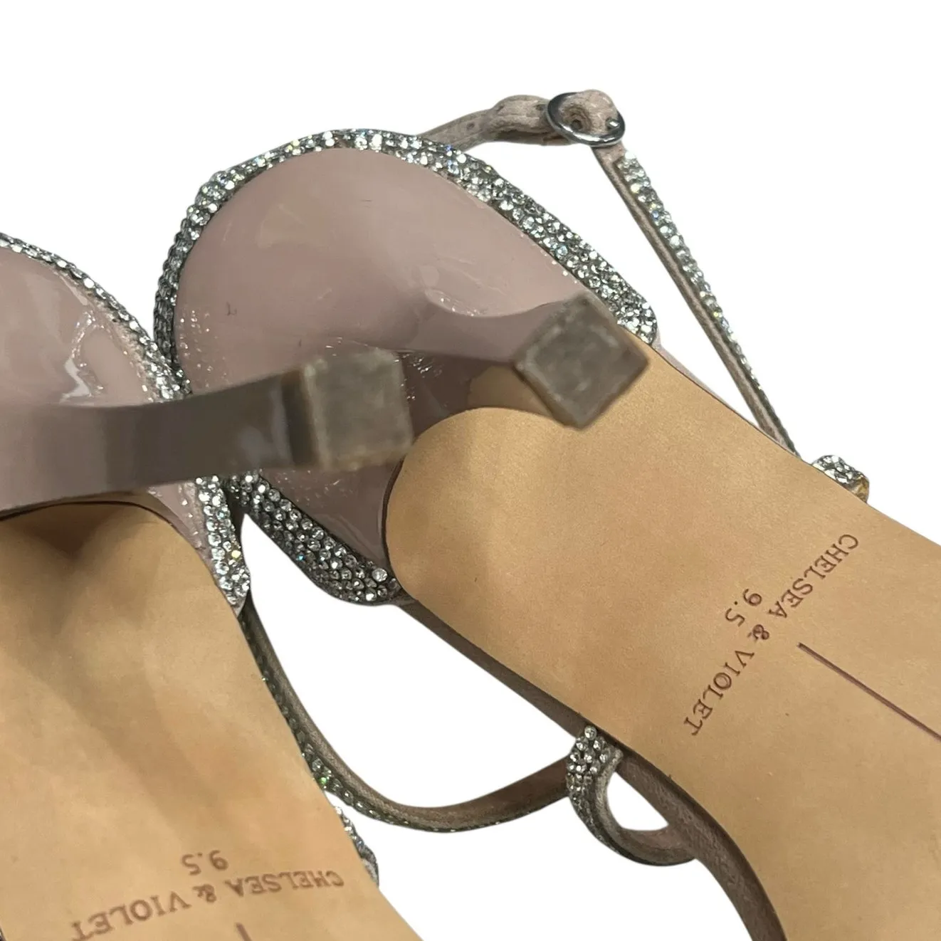 Chelsea & Violet High Heel Sandal 9.5 Silver Rhinestone Evening Prom Formal Gala - Image 13