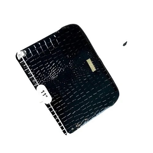 Marciano Black Patent Leather Faux Crocodile Envelope Clutch Handbag NWOT‎ - Image 9