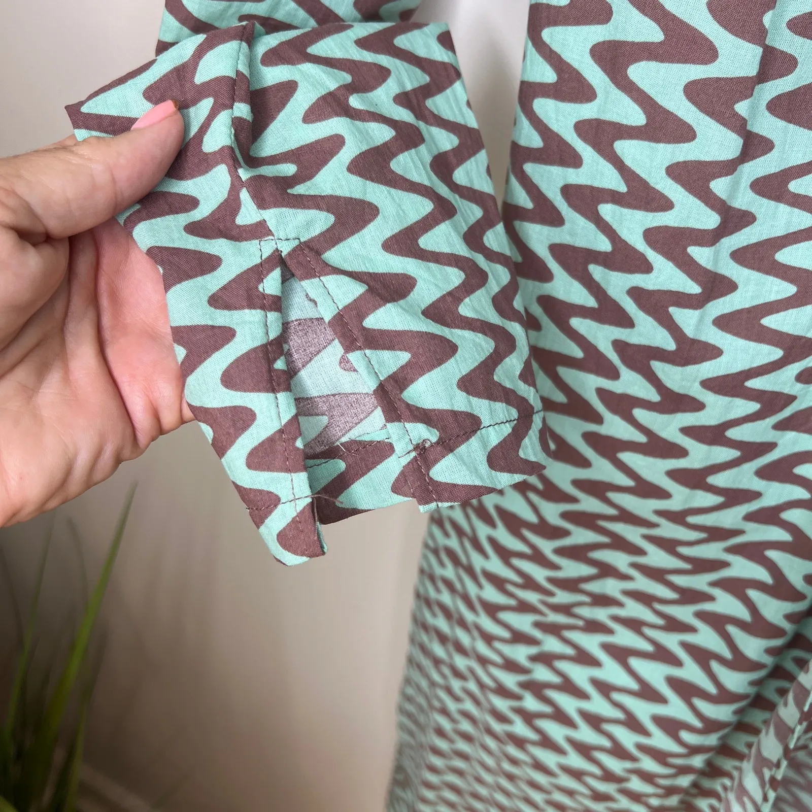 Zara Lissie Shirt Printed Tunic Long Sleeve Blouse Boho Bloggers Favorite Small‎ - Image 10