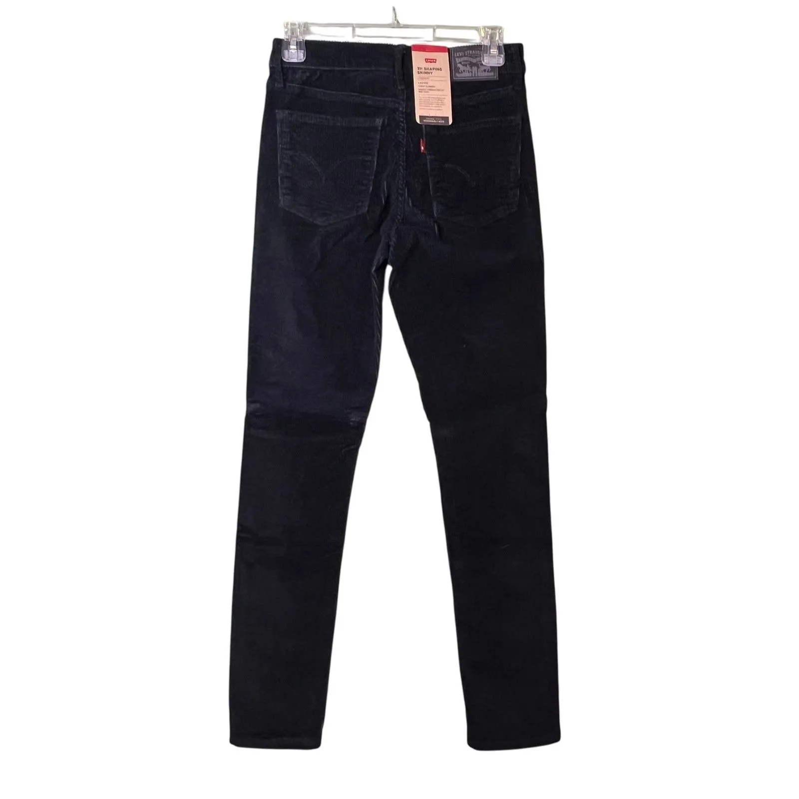 Levis 311 Shaping Skinny Jeans Womens 26 Black Corduroy Hypersoft Stretch Pants - Image 2