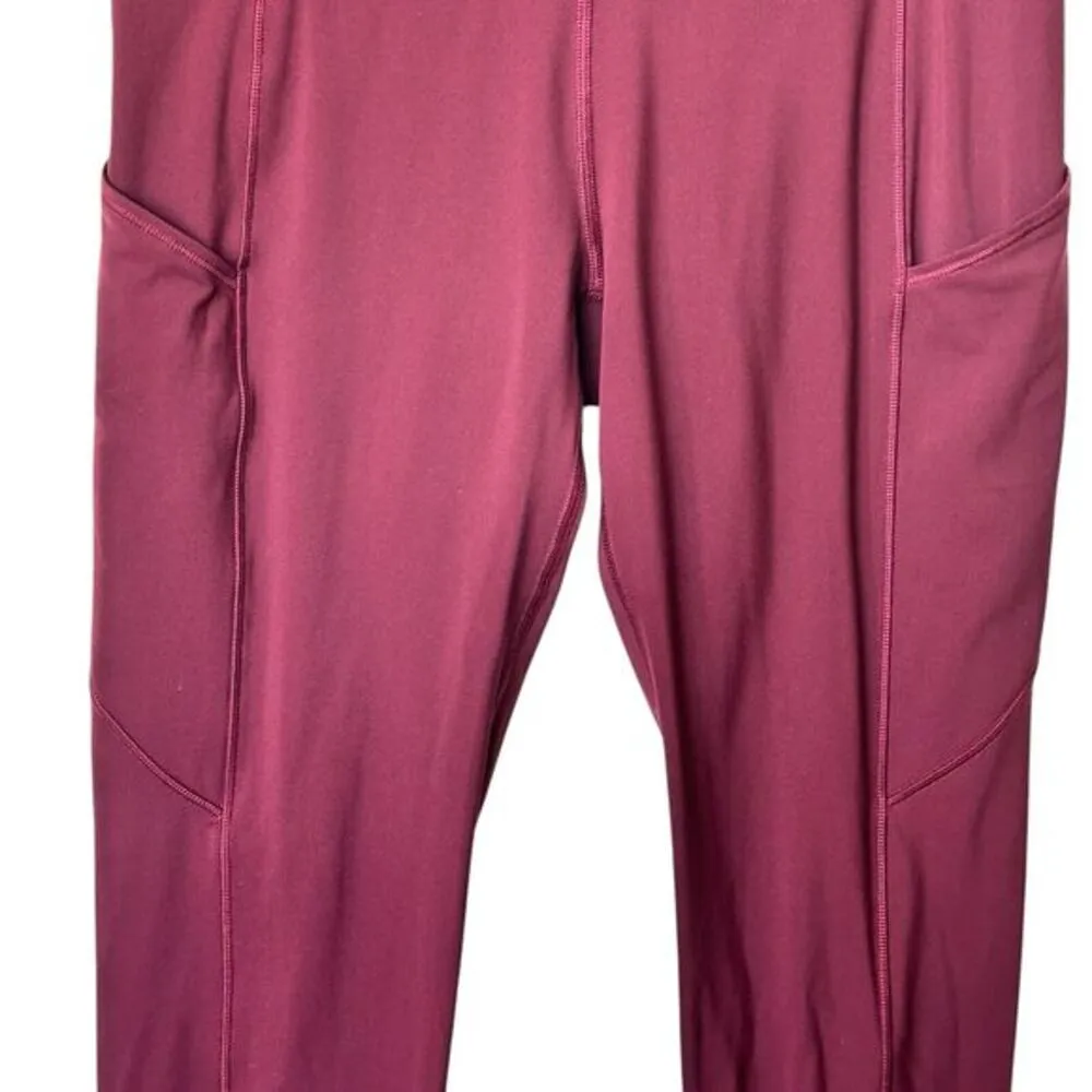 Lululemon Fast Free High Rise Legging Burgundy‎ Size 6 LW5CFSS - Image 6