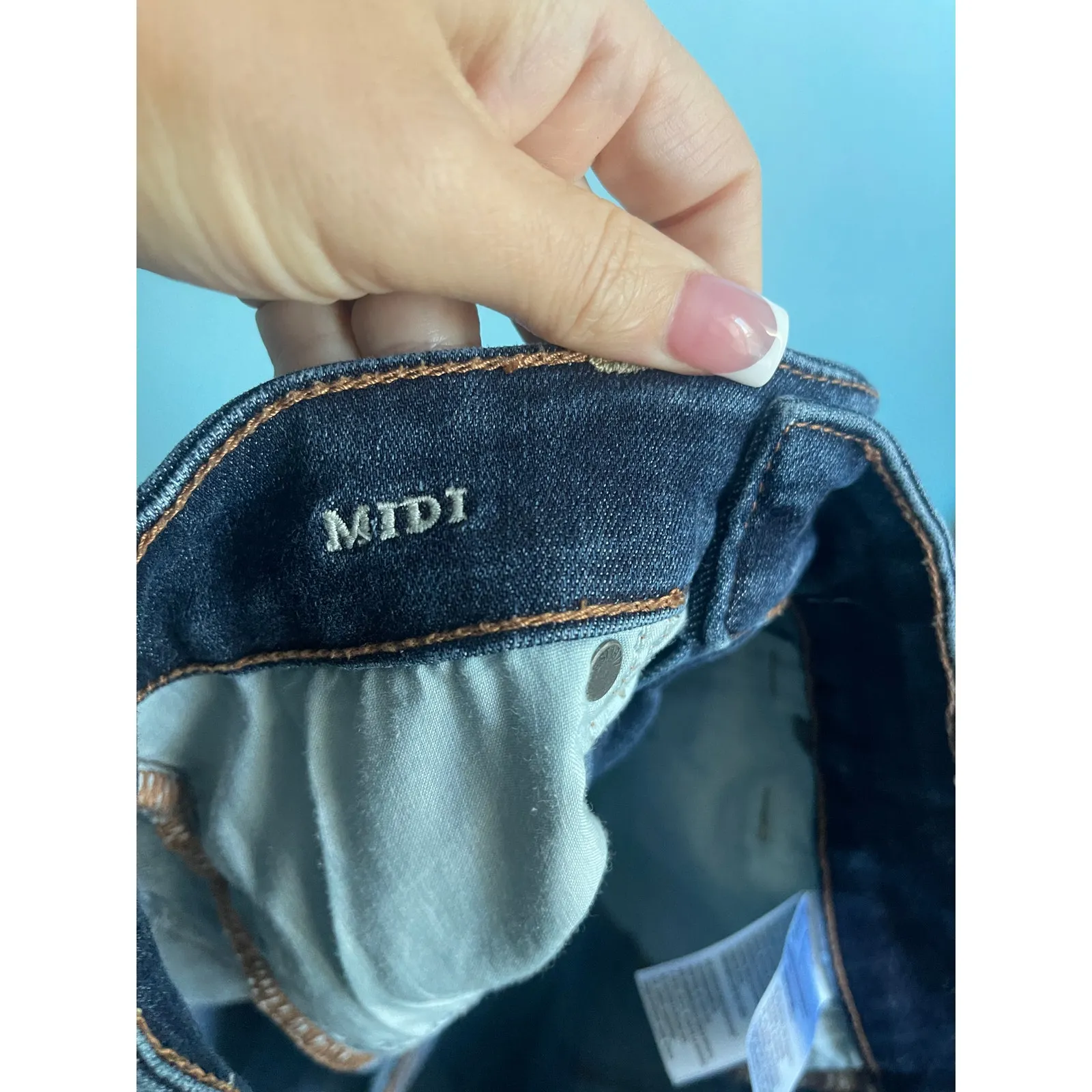 American Eagle Outfitters Midi Denim Jean Shorts - Image 7