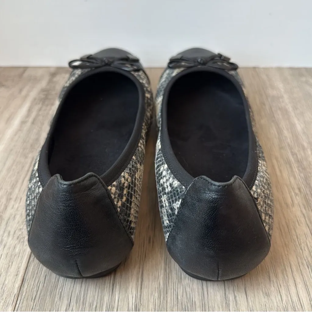 Vionic Minna Snakeskin Leather Ballet Flat Shoes - Image 6