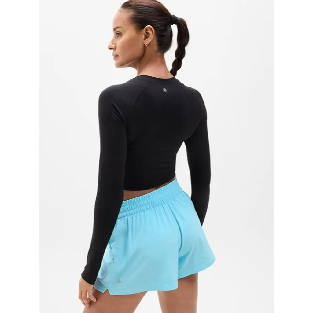 Athleta S Weekender Run Short Aqua Blue Small - Image 2