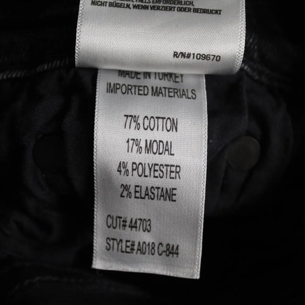 Agolde Sophie High Rise Skinny Crop Jeans in Temple Black Distressed Size 24 - Image 6