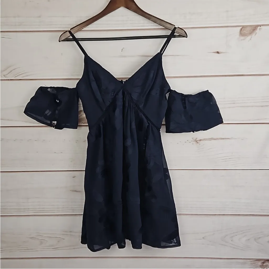 Lovers + Friends Floral Wishful Mini Dress in Navy Size M - Image 9