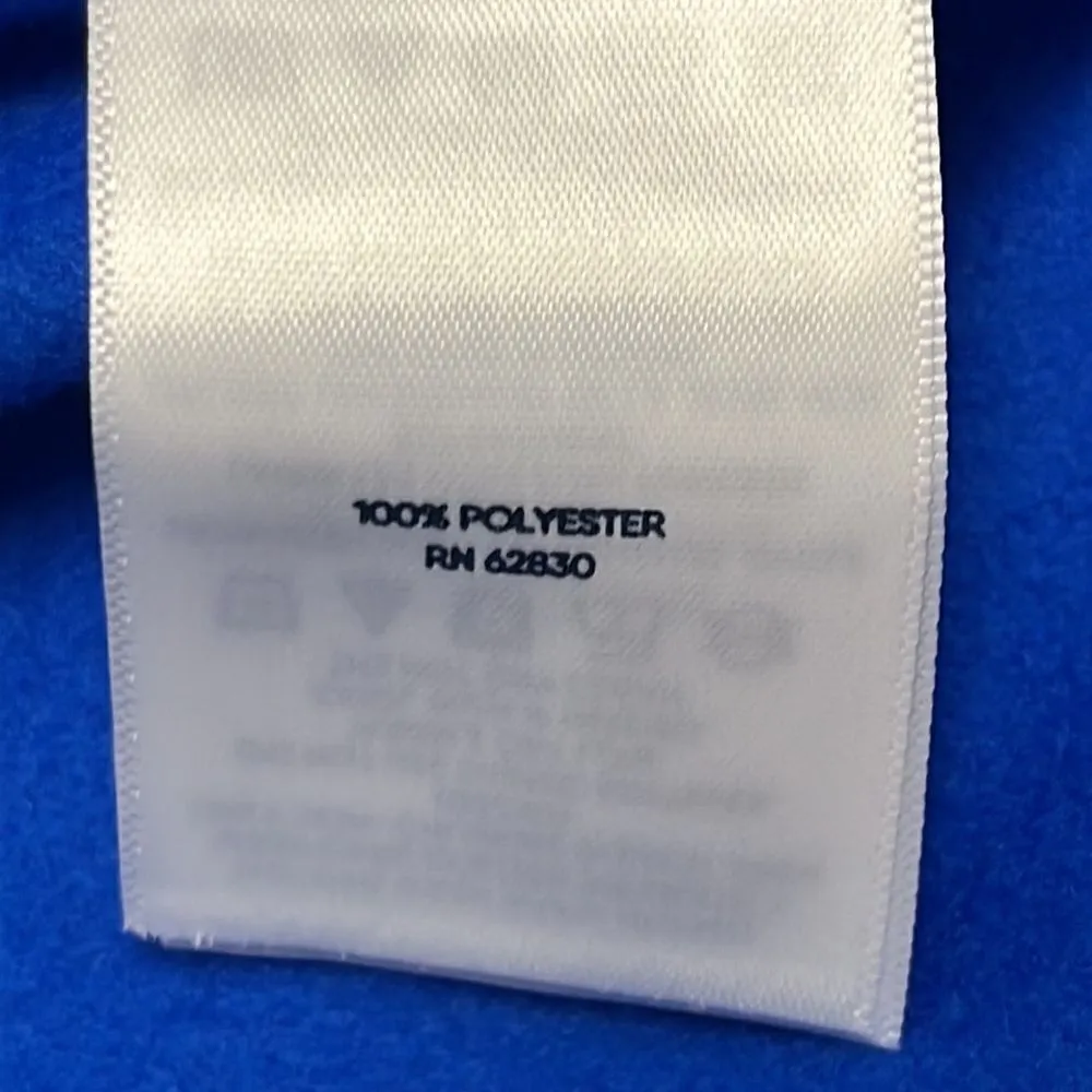 Land’s End Royal Blue 1/4 Zip Long Sleeve Mock Neck Fleece Pullover-Lrg/P 14-16 - Image 14