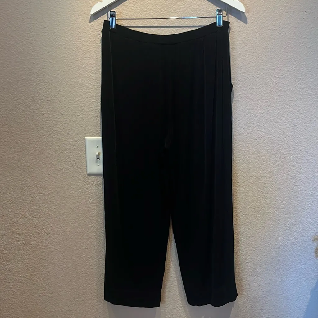 Chico’s Women’s Travelers Loose Fit Stretchy Black Pants Size 1 or 8 - Image 2