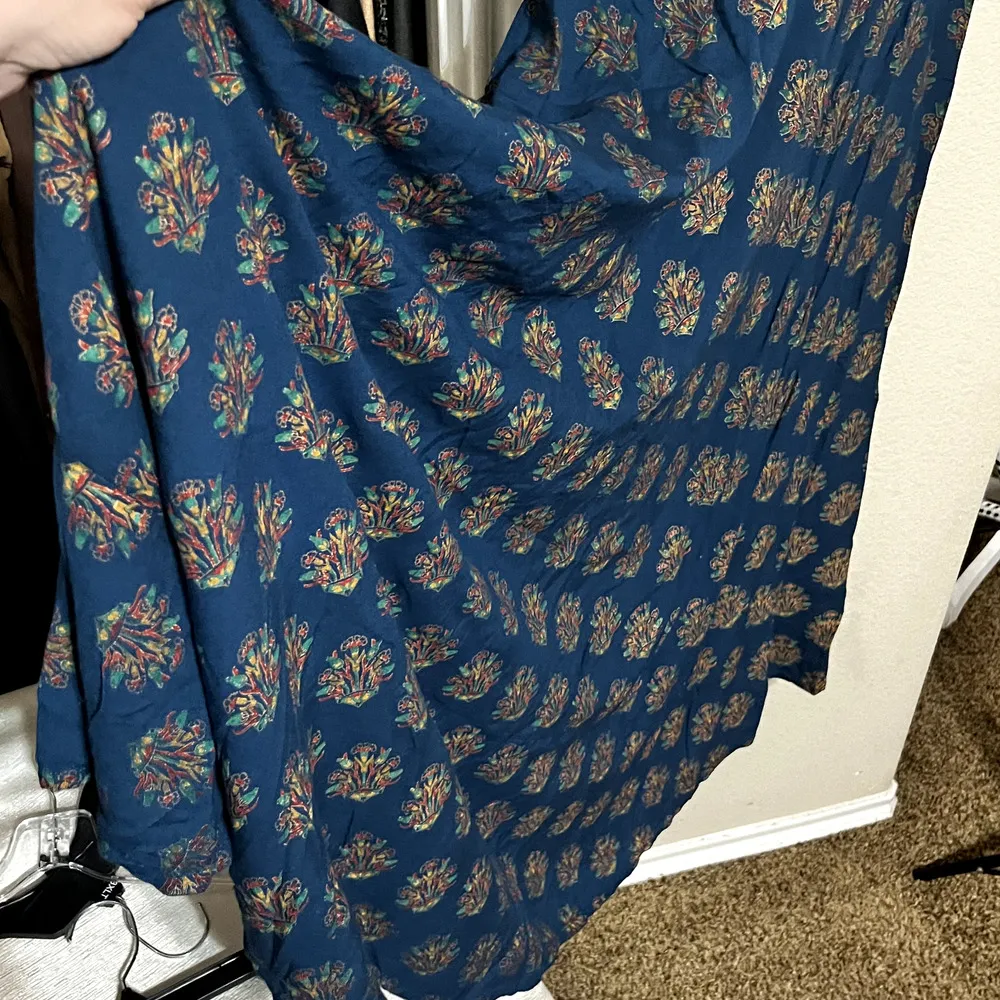 Magizham India sz Medium Chaaya Maxi Dress Teal green Romantic Boho Fairy - Image 4