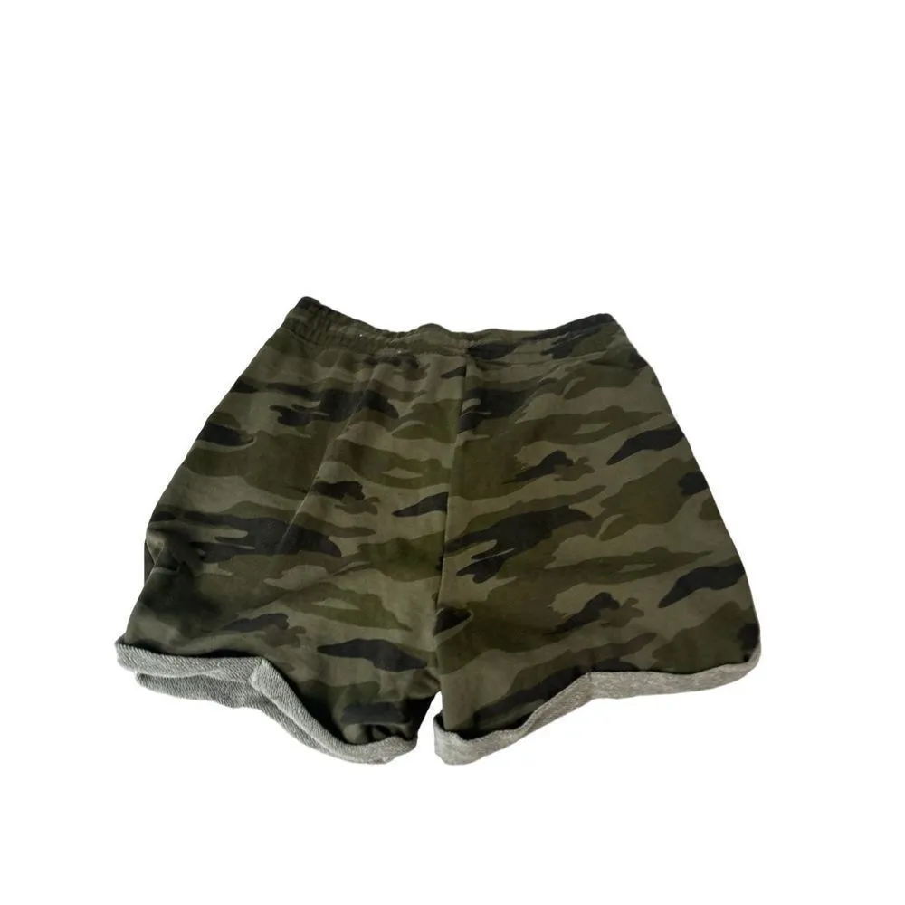 Reflex Life is out there camo drawstring sweatshirt style shorts XXL women’s sho Green - Image 5