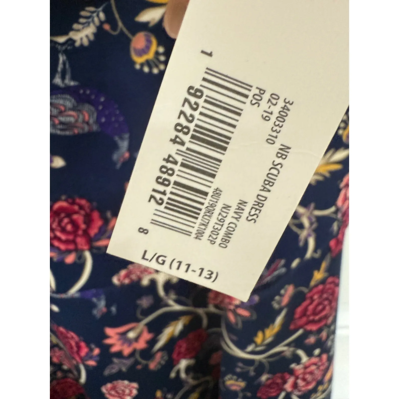 No Boundaries Navy Floral Mini Dress Keyhole Back Size Large Juniors NWT - Image 6