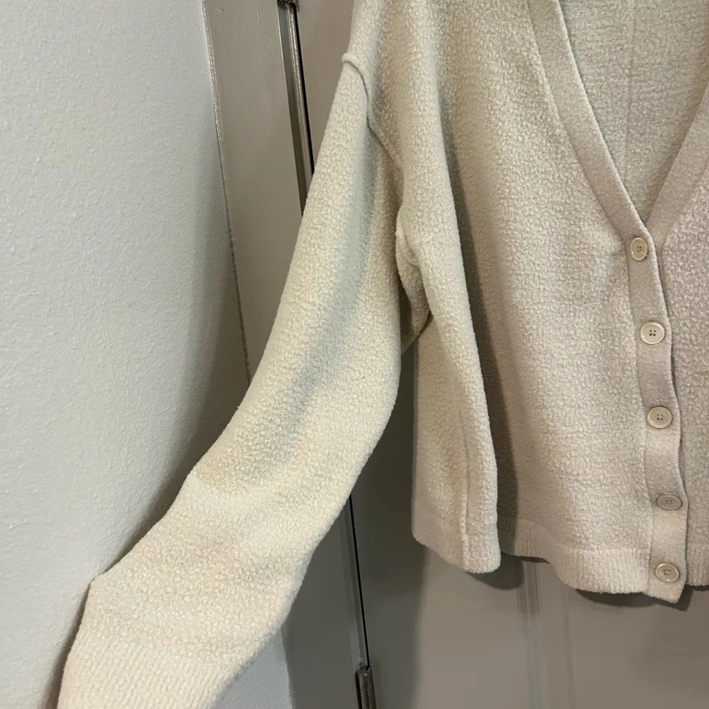Wilfred Cream V-Neck Cardigan - Image 3