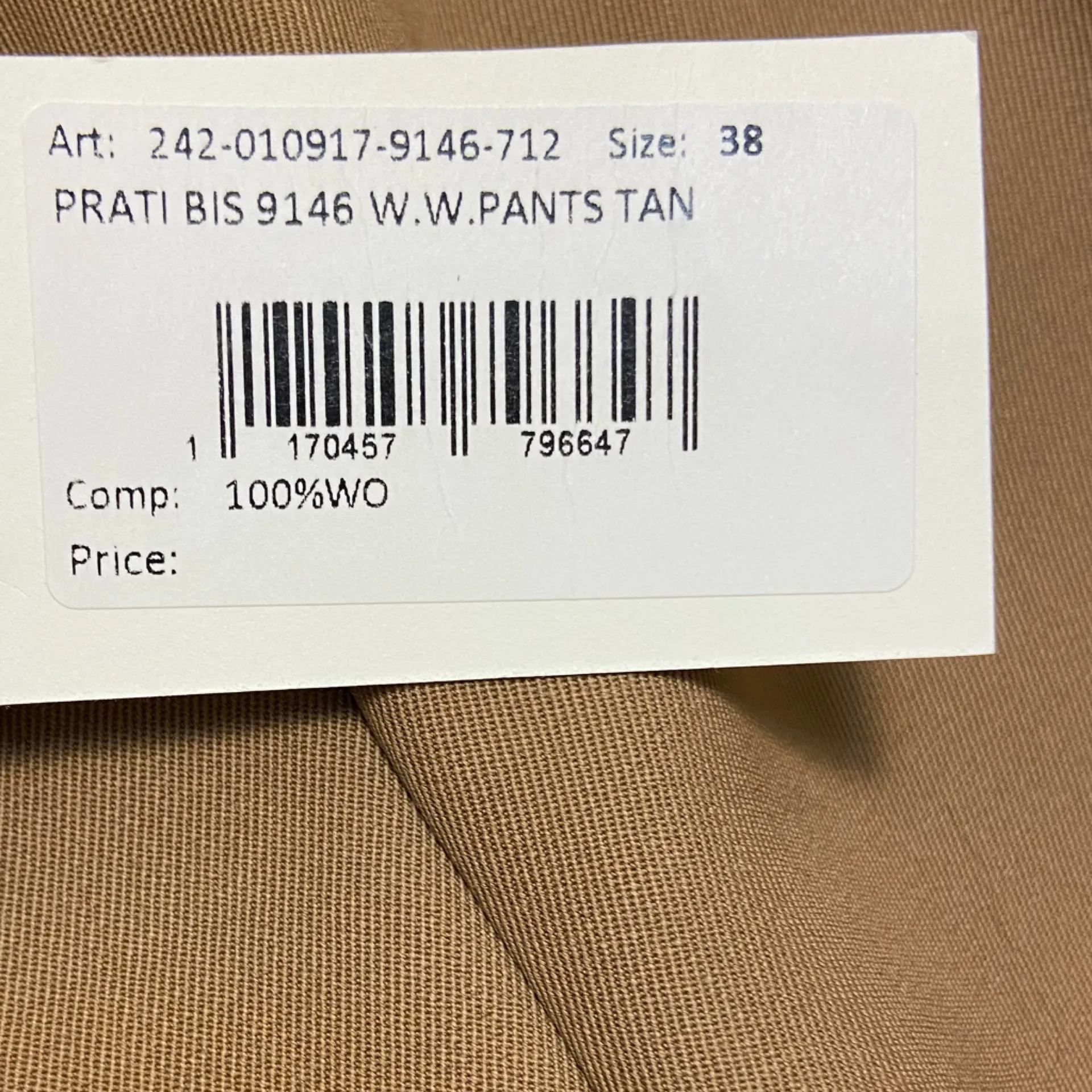 Dries Van Noten dress pants women straight leg tan wool Sz 8 NWT - Image 9