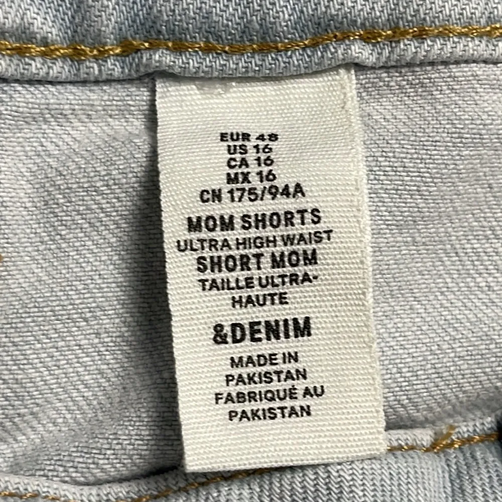 H & M Mom Shorts Ultra High Waist Size 16 - Image 12