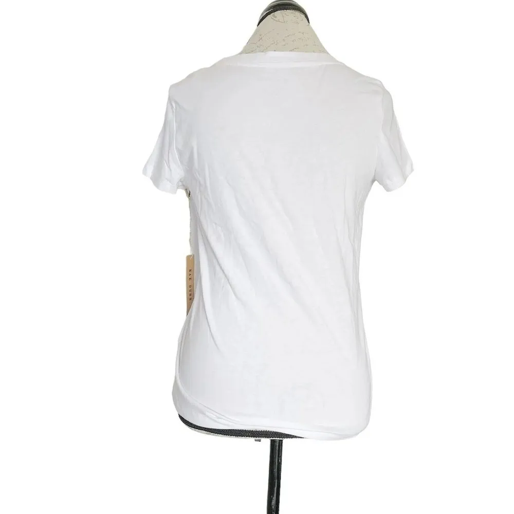 Rae Dunn Womens Artist T Shirt Short Sleeve Size XS White Lake Life Graphic NWT - Image 6