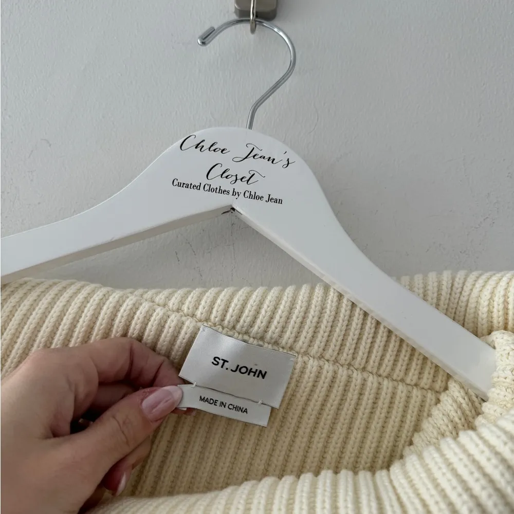 St. John  Ivory Escargot Knit Sweater S - Image 5