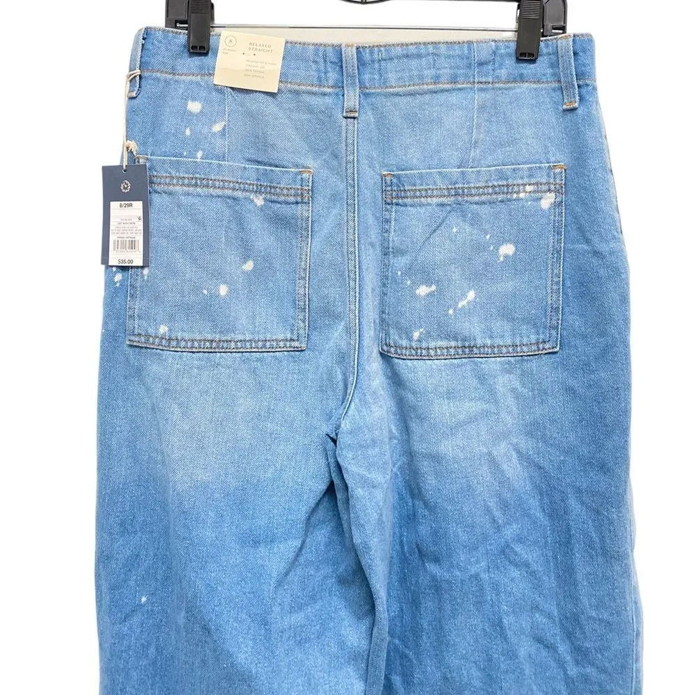 Universal Thread Women’s 8 Light Wash Relaxed Hip & Thigh Straight Leg Jeans - Image 5