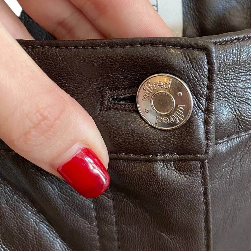 The Melina Pant Vegan Leather in Rich Mocha Brown Size US 2 - Image 6