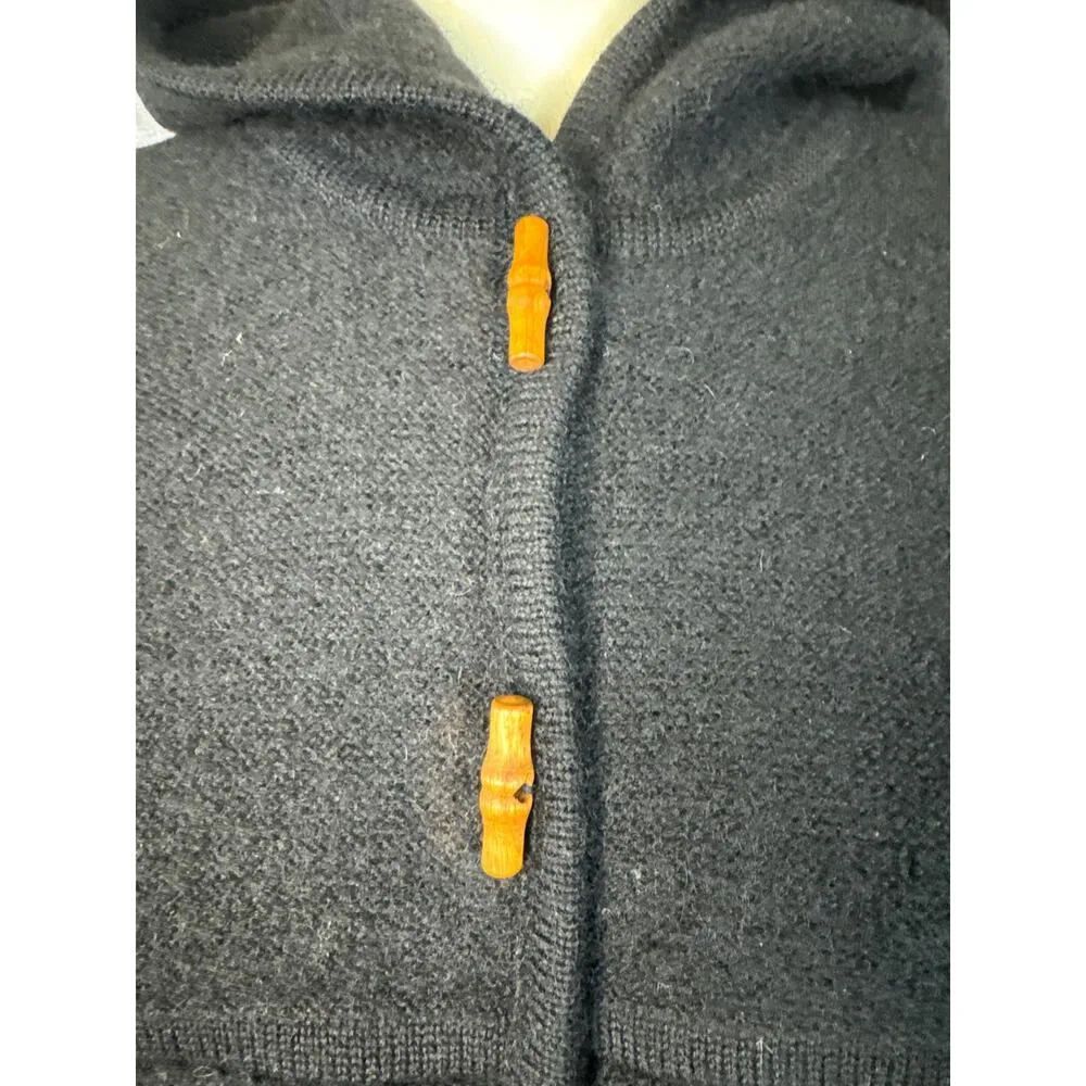 Vintage Karen Scott cardigan 100% Wool Wooden Toggle made Australia size large - Image 13
