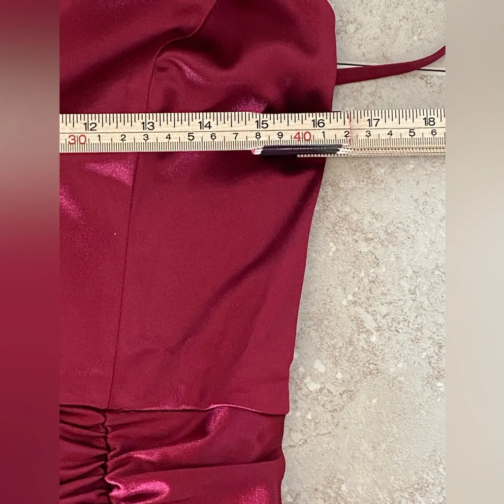 NWT Emerald Sundae Satin Dress Wine Juniors Size XL - Image 7
