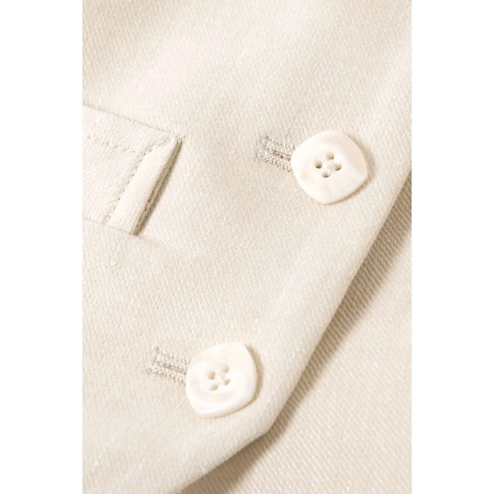 Veronica Beard Bennett Vest Size 2 Limestone Linen Twill Cream Tailored Cropped - Image 3