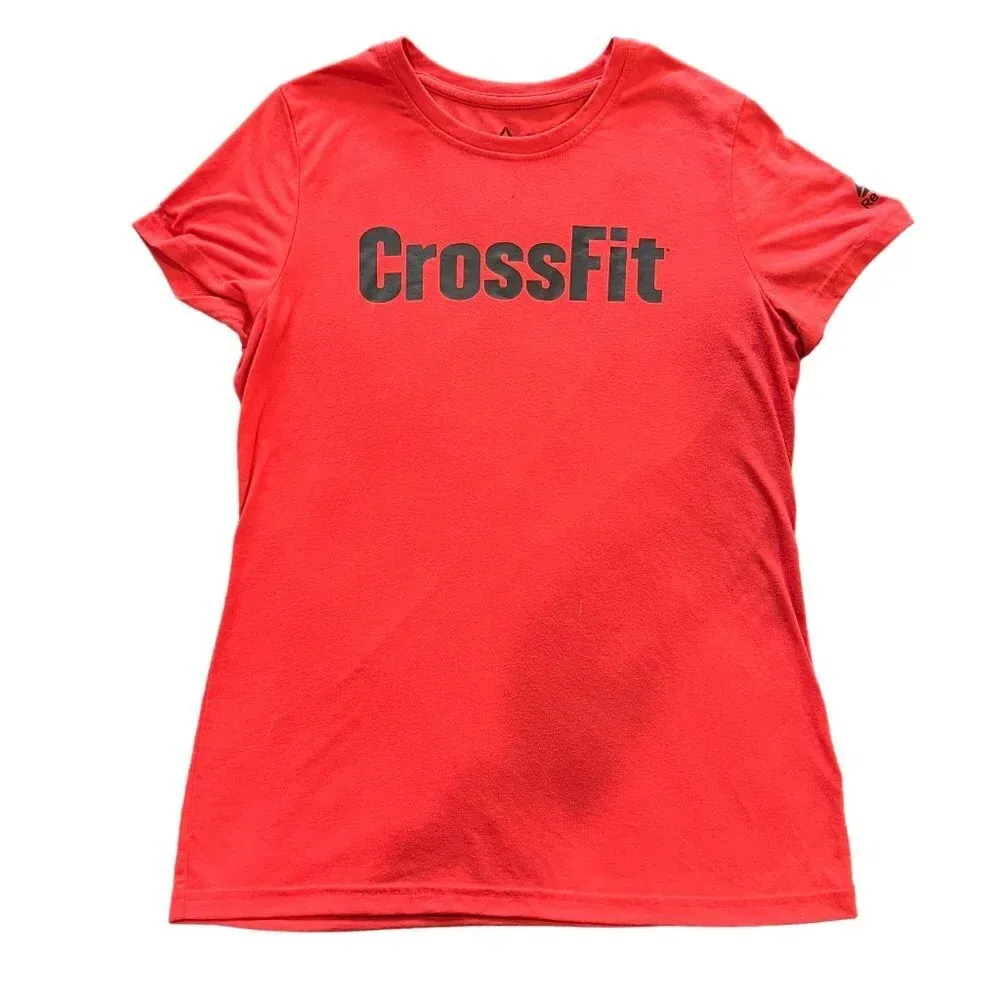 Reebok Women's Large Red Crossfit Speedwick‎ Fitted Short Sleeve Workout T-Shirt - Image 3