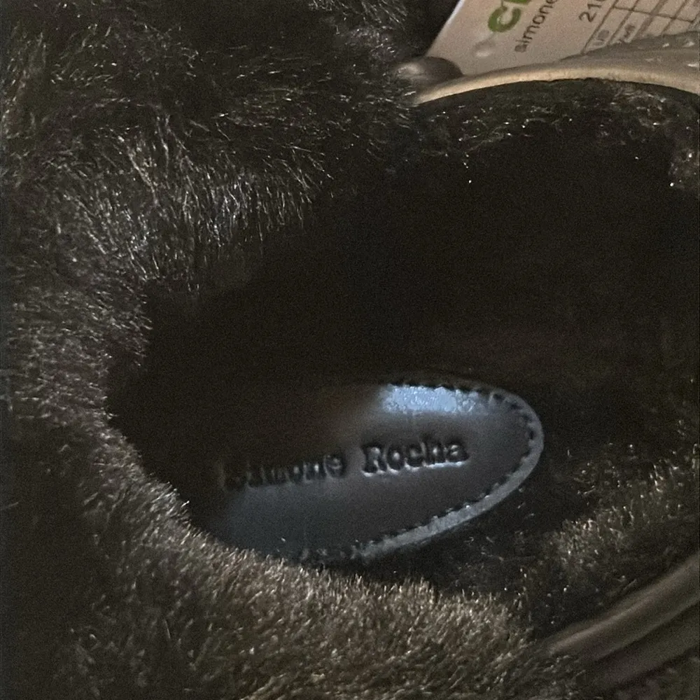 Crocs X Simone Rocha Classic Faux Fur Lined Clog Black Size 8 - Image 5