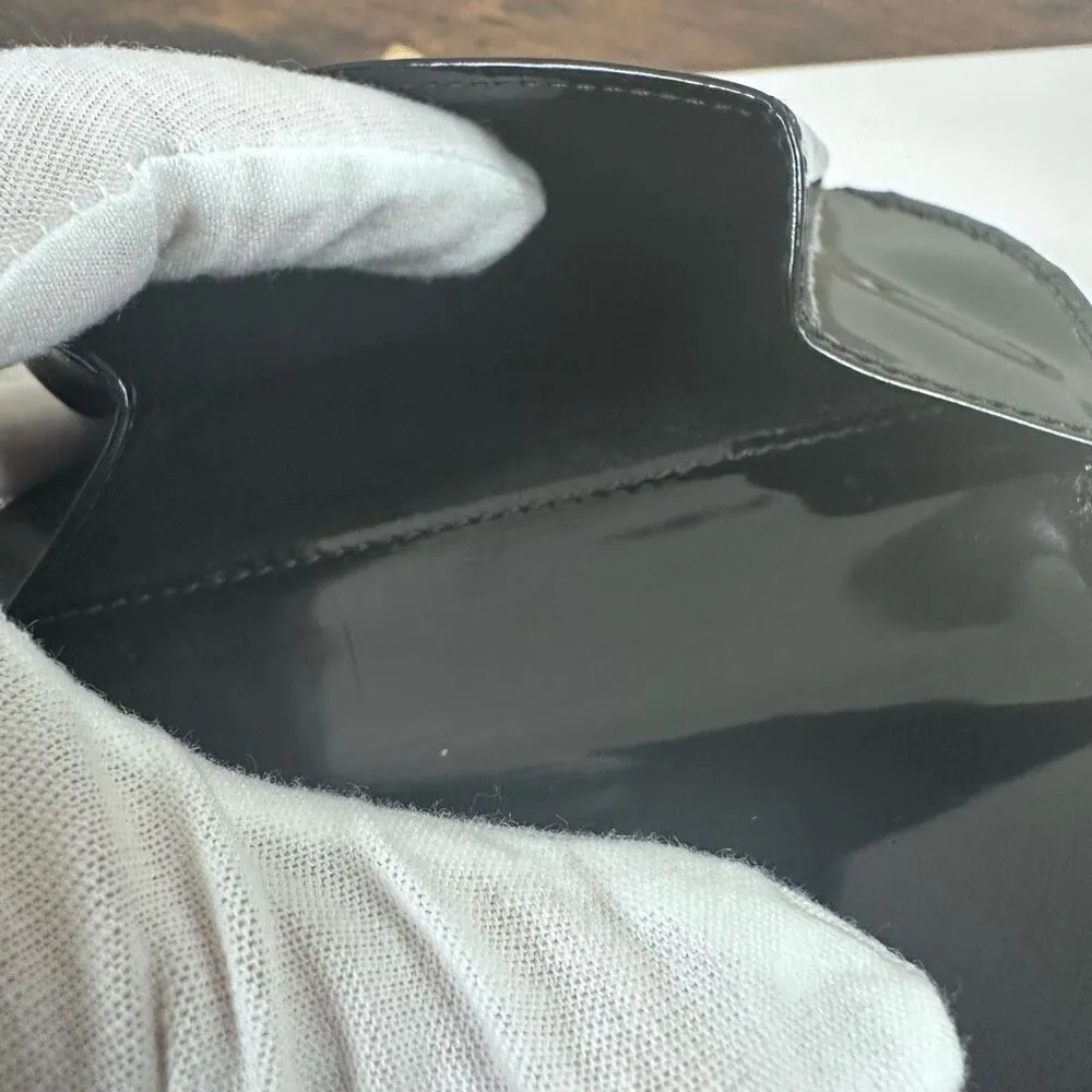 Gucci Wallet‎ Black Patent Leather Belt Buckle Clip Vintage - Image 14
