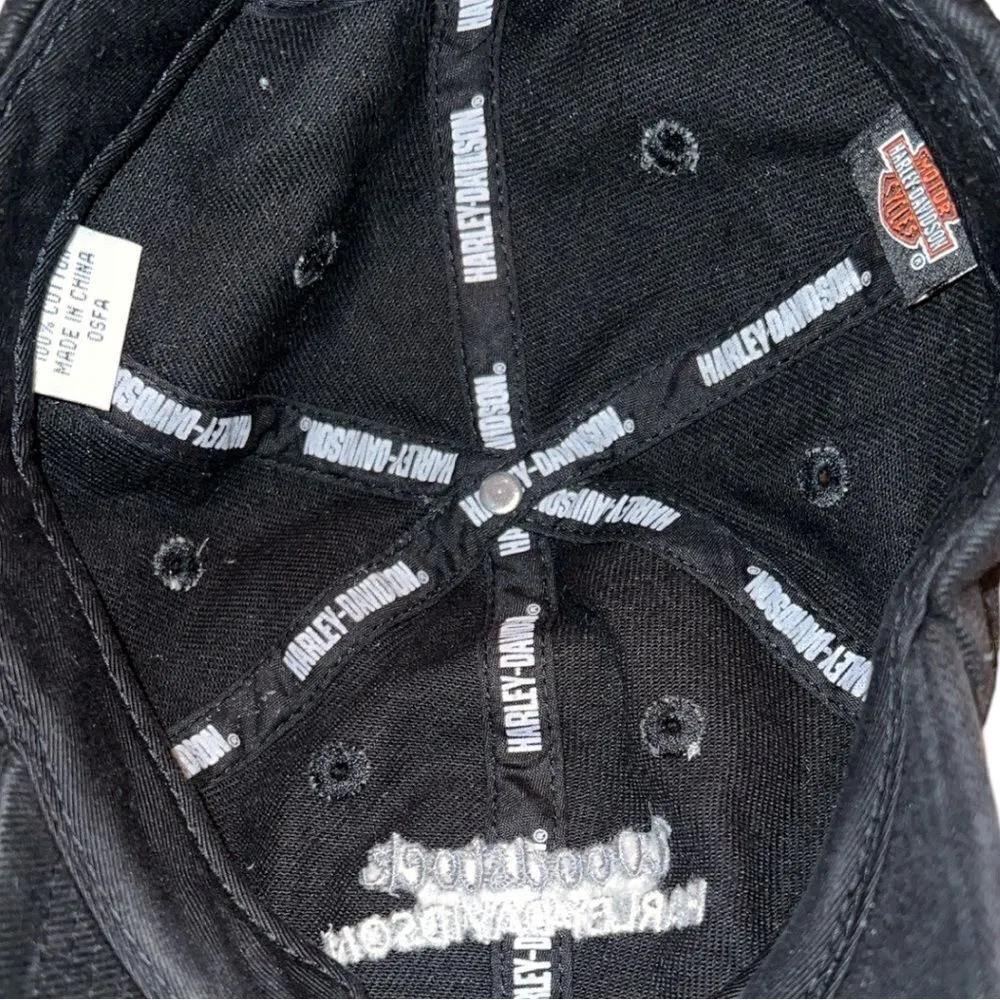 Harley Davidson  black cap! Logo on front - Image 7