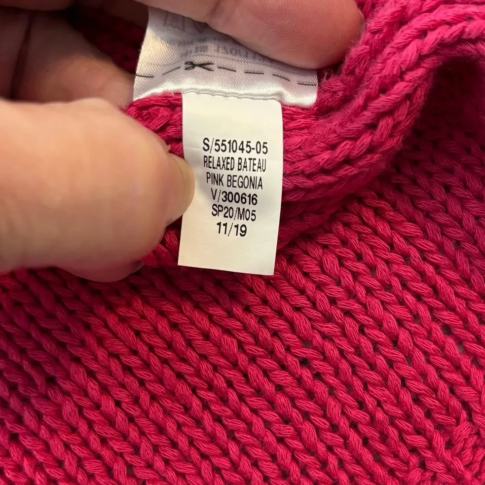 Old Navy Size XL Bateau Neck Boatneck Relaxed Fit Sweater Pink Begonia - Image 5