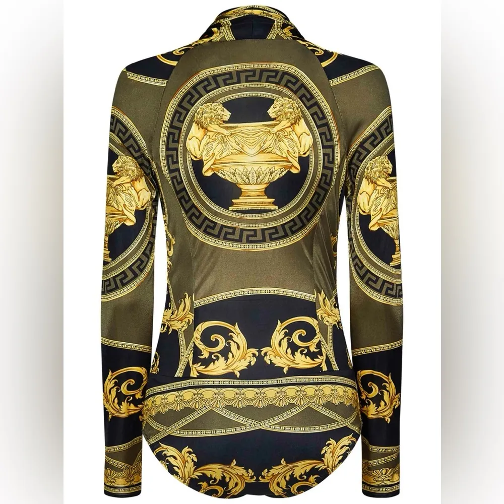 VERSACE LA COUPE DES DIEUX DRAPED BODYSUIT, size 42FR US 10, $1375 - Image 11