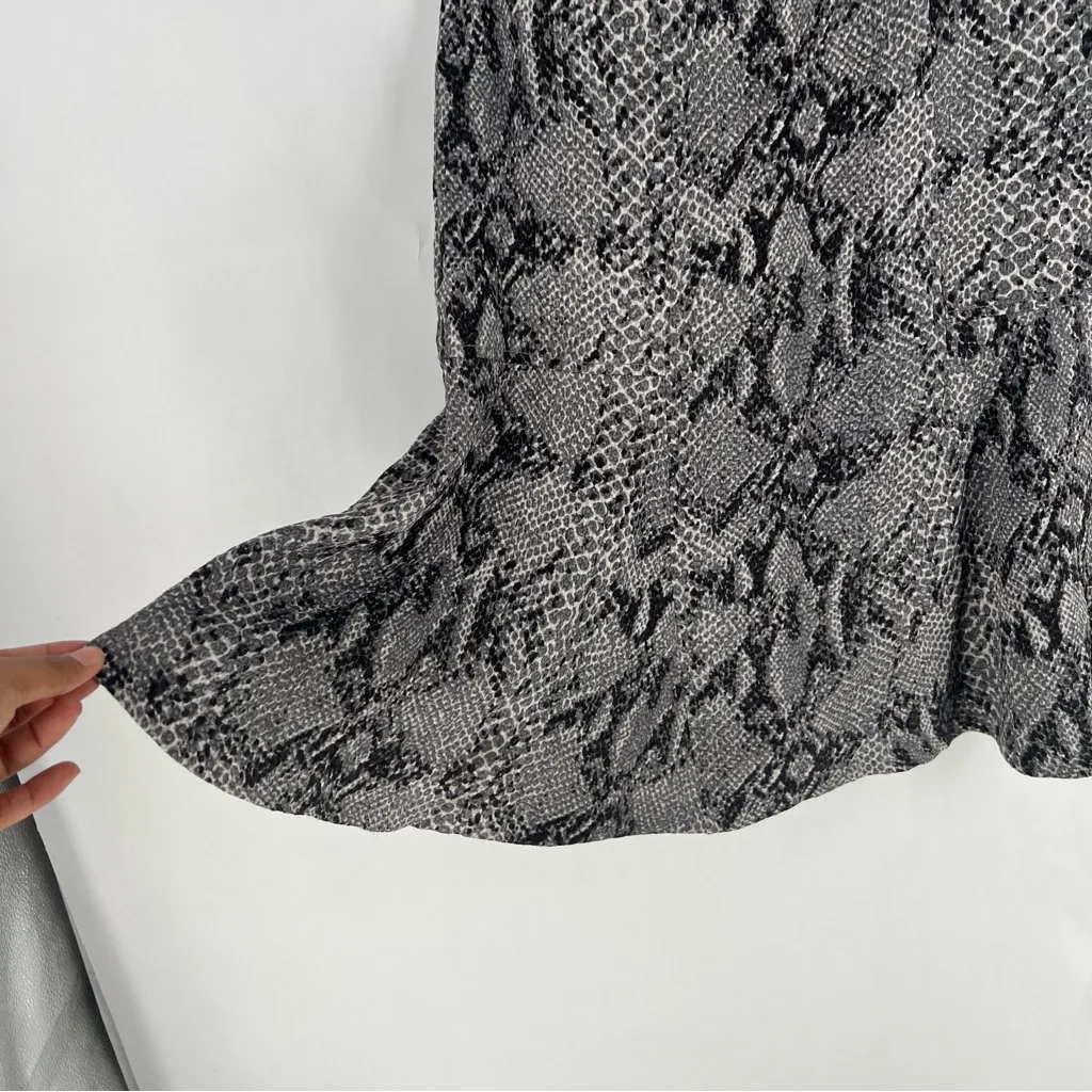 Ann Taylor Snake Print Drop Waist Pleated Sleeveless Dress Size‎ 0 - Image 7
