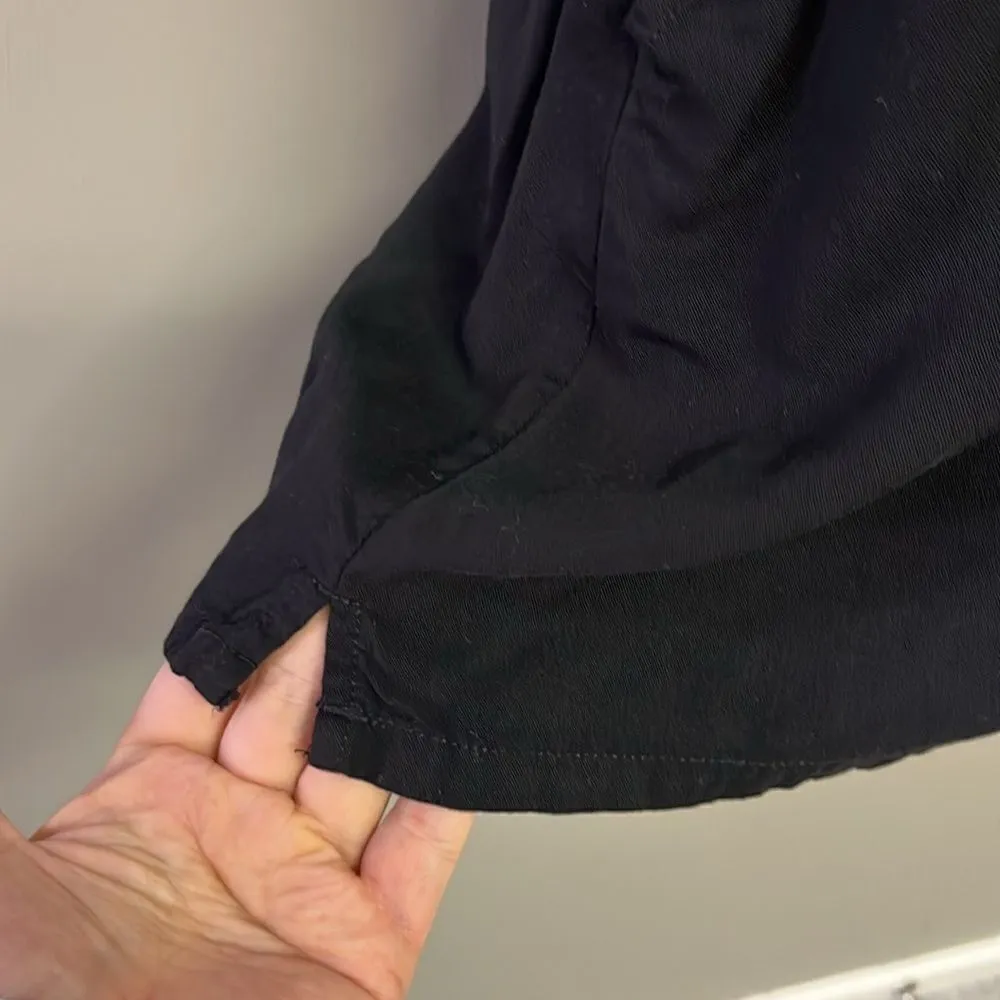 Old Navy Black Step-In Button Down One Piece Romper with Elastic Waistband-Large - Image 9