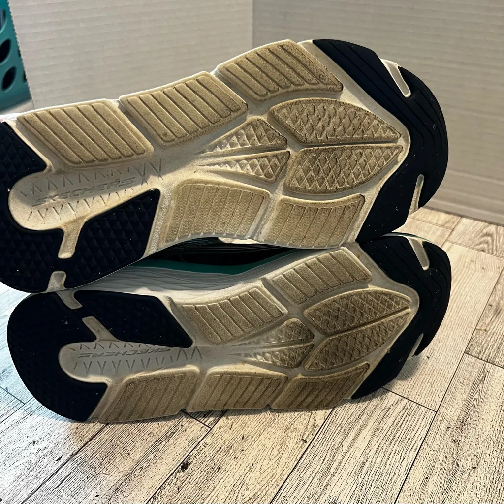 Skechers Women's Lightweight Running Shoes Max Cushioning Elite Blue Teal 8M - Image 6