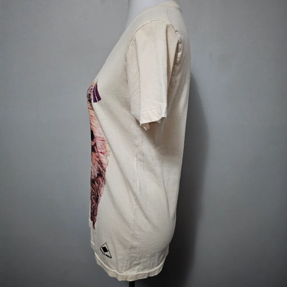 American Apparel Cream Alpaca Face Alpaca India Short Sleeve Tee Size Large - Image 2
