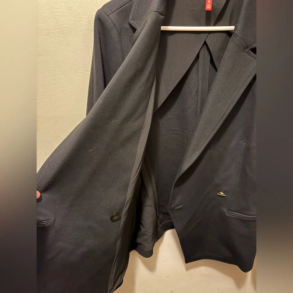 Spanx perfect asymmetrical ponte‎ blazer jacket black XL - Image 5