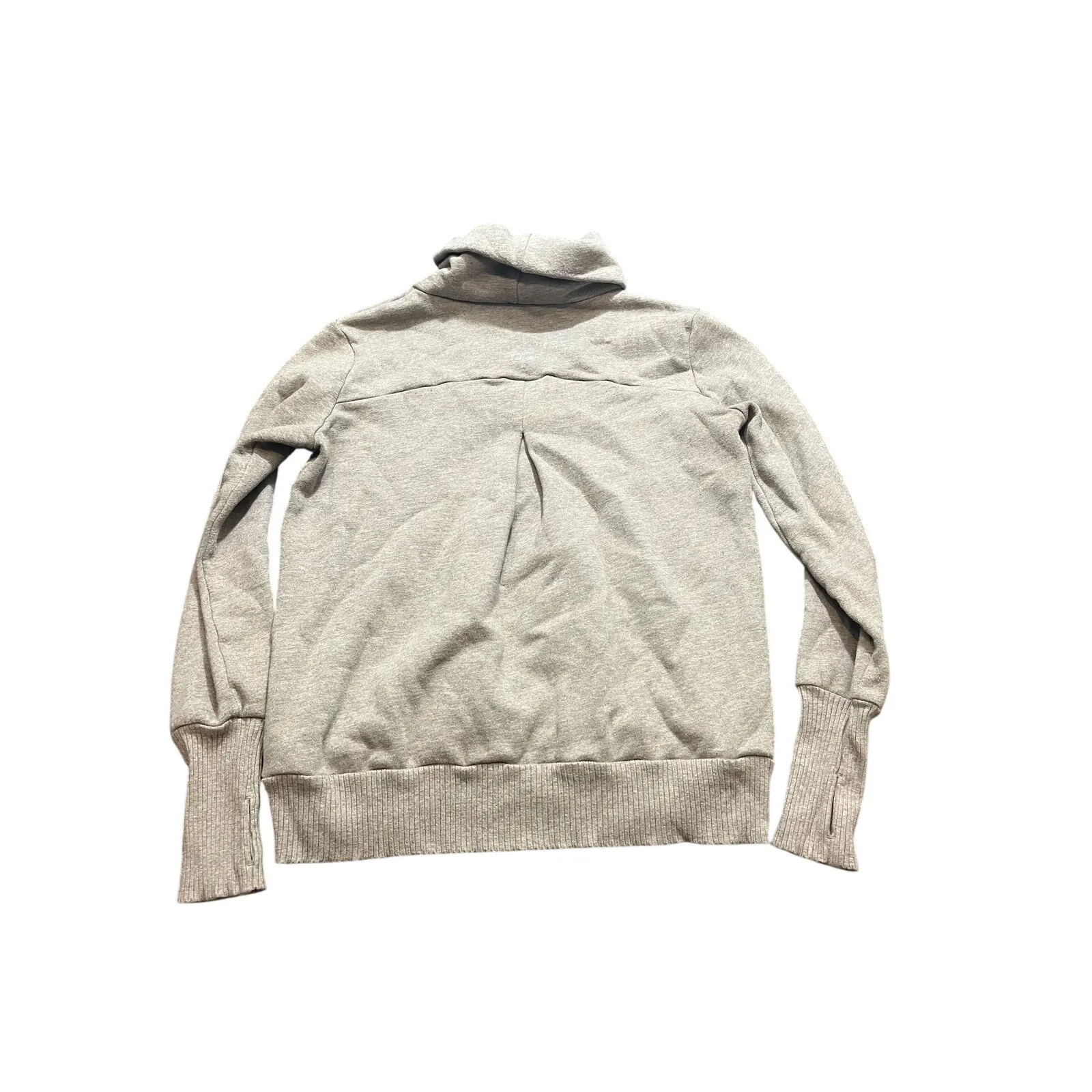 ALO Haze Yoga Funnel Neck Pullover Sweatshirt Top Long Sleeve Oatmeal Cozy Small - Image 4