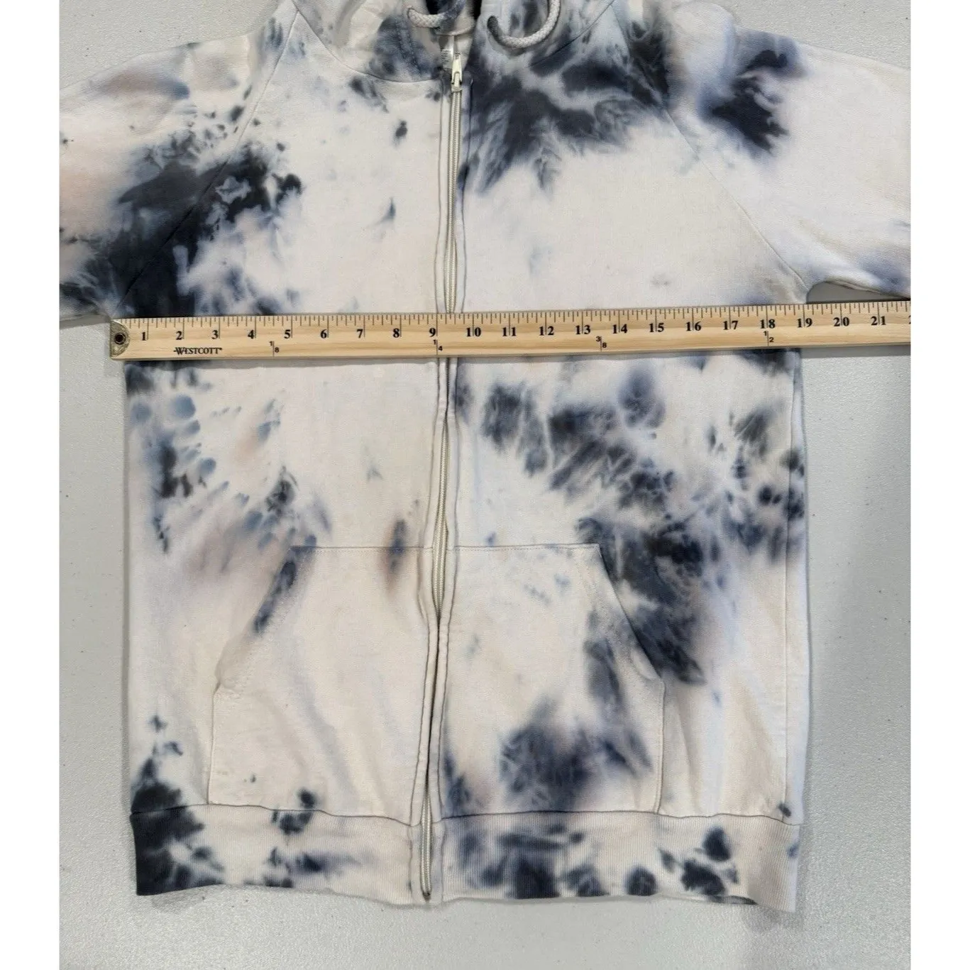 Tie Dye Zip Hoodie Jacket Womens Small 100% Organic Cotton Travel Lounge Comfort - Image 5