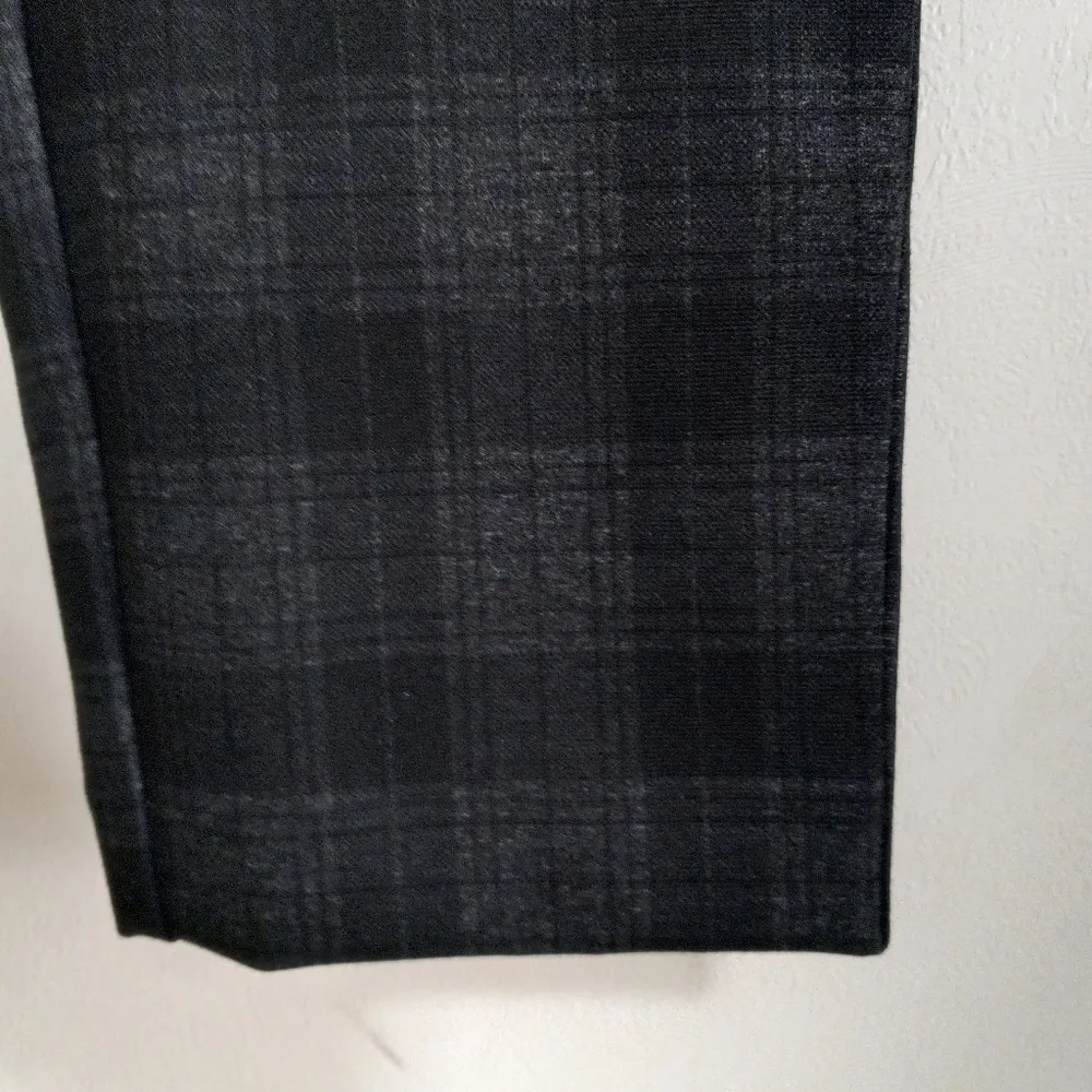 Hilary Radley S Sits at the Waist Slim Leg Plaid Pants Workwear in Black Gray - Image 10