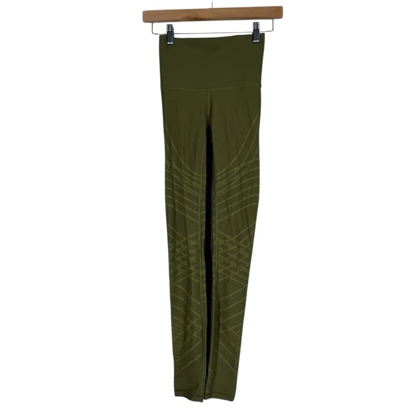 Lululemon Mapped Out HR Tight Leggings 28” Bronze Green Womens 2 Athleisure - Image 2