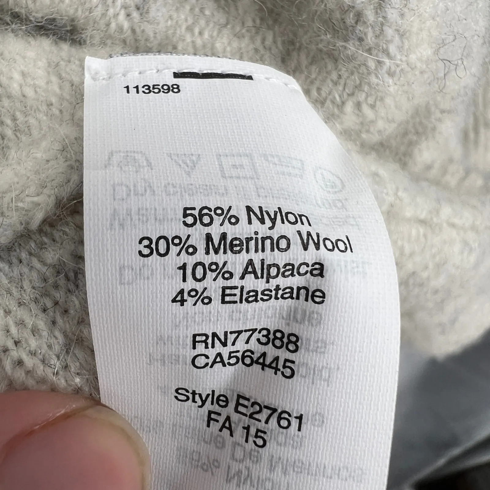 Madewell  Sweater Dress Gray Wool Alpaca Blend Turtleneck Oversized Small - Image 5