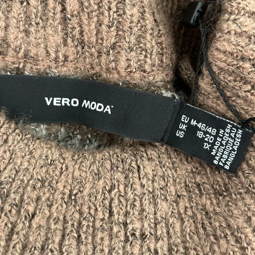 Vero Moda Women's Curve Animal Print Mock Neck Pullover Sweater Plus 1X New - Image 8