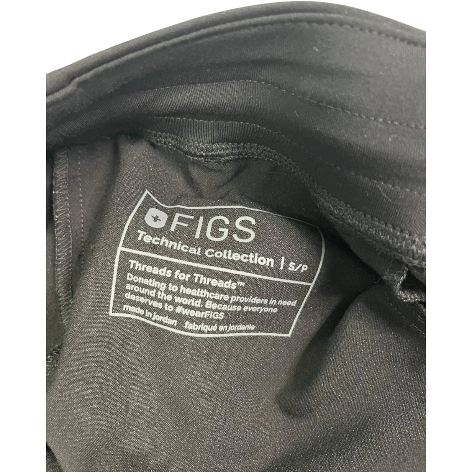 Figs Joggers Scrub Pants Women Small P Black High Waist Zamora Technical Utility - Image 3