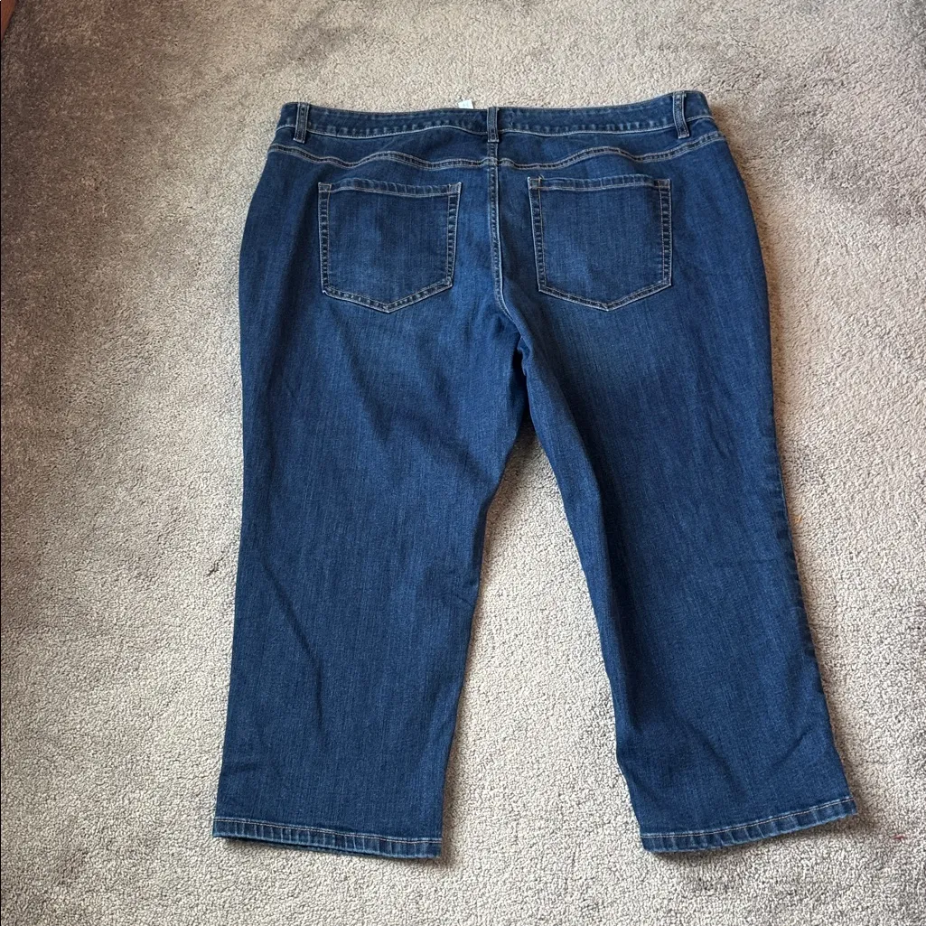 Lane Bryant Flex Magic Waistband Mid Rise Girlfriend Crop Jeans SIZE 22 - Image 4