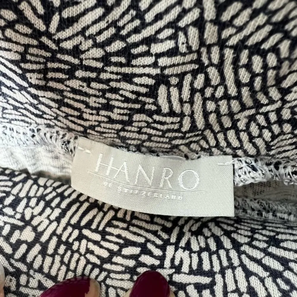 Hanro of switzerland black & white pull on lounge pajama pants pockets sz medium - Image 10