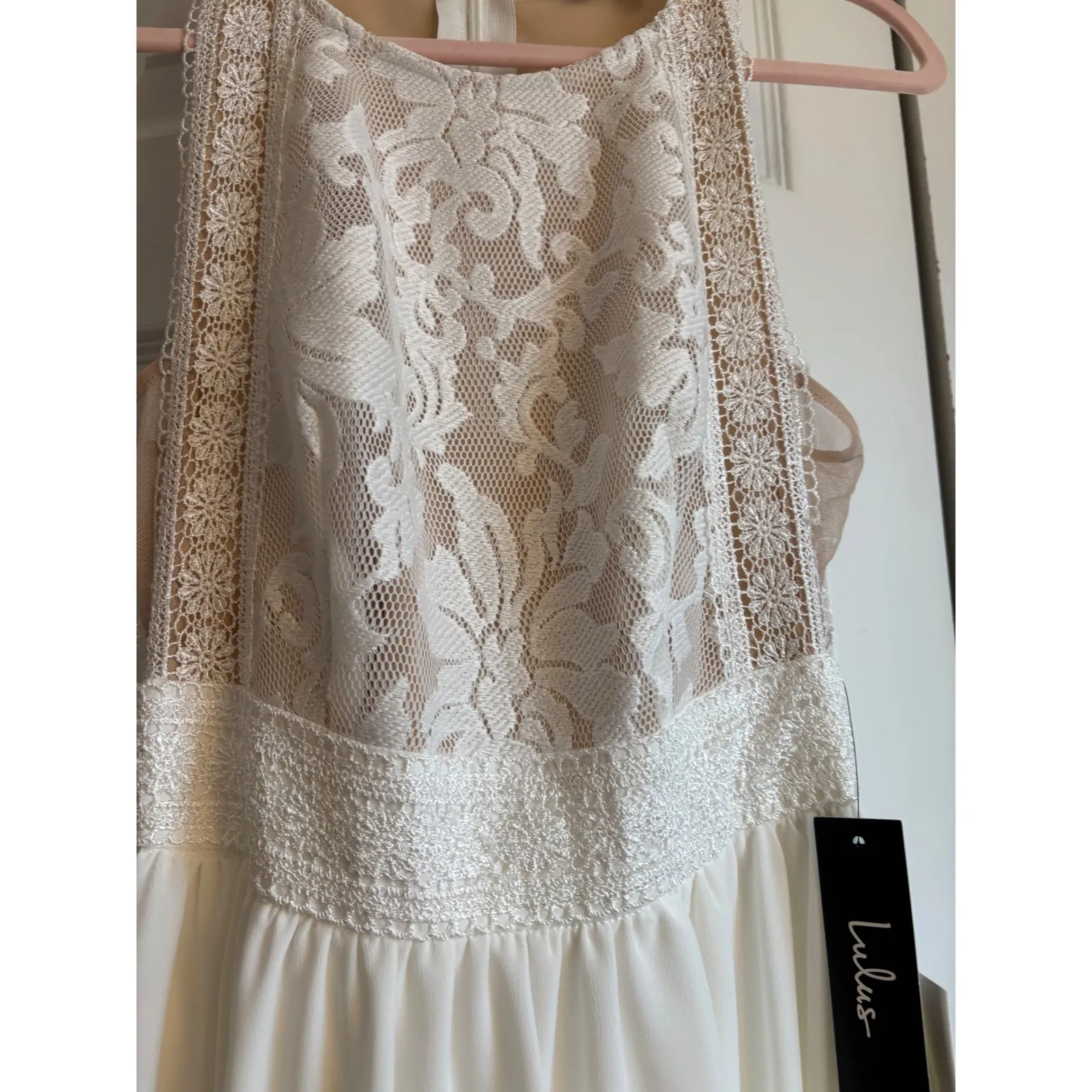 Lulus Lace & Chiffon Maxi Dress Size XS Elegant formal Bridal Occasion Dress NWT - Image 5