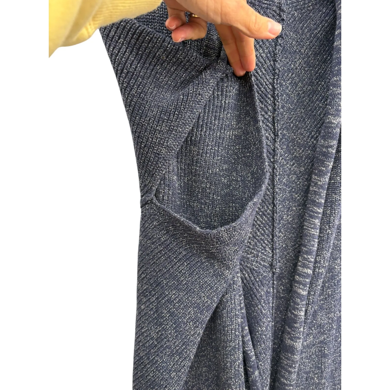 Athleta Women's Restful Cocoon Wrap Knit Cardigan‎ Navy Fall Winter Cozy Size S - Image 5